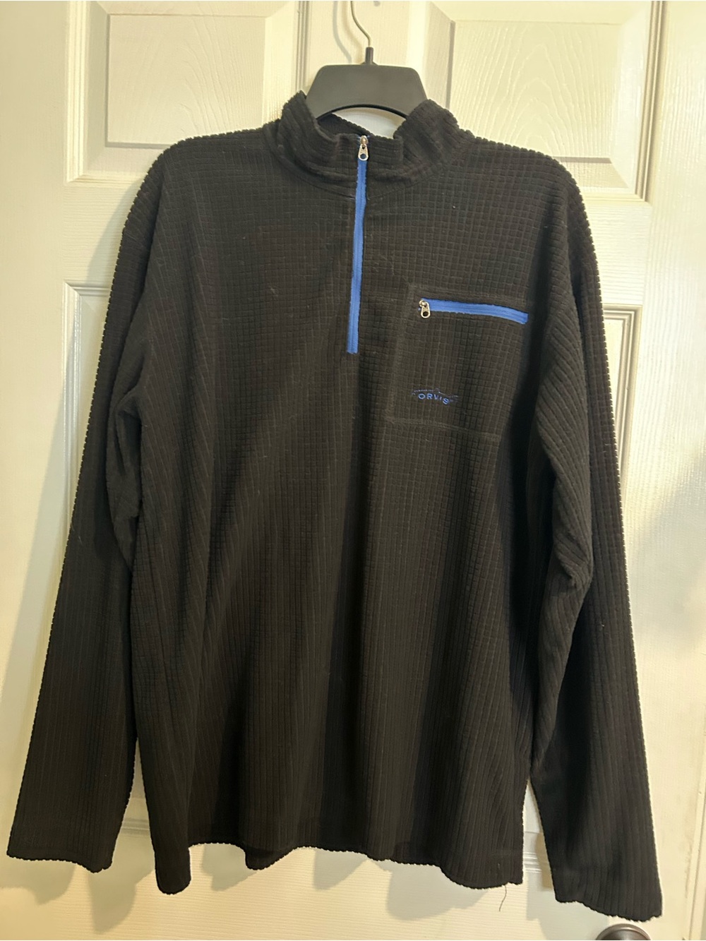 Orvis Black Pullover with Blue Trim